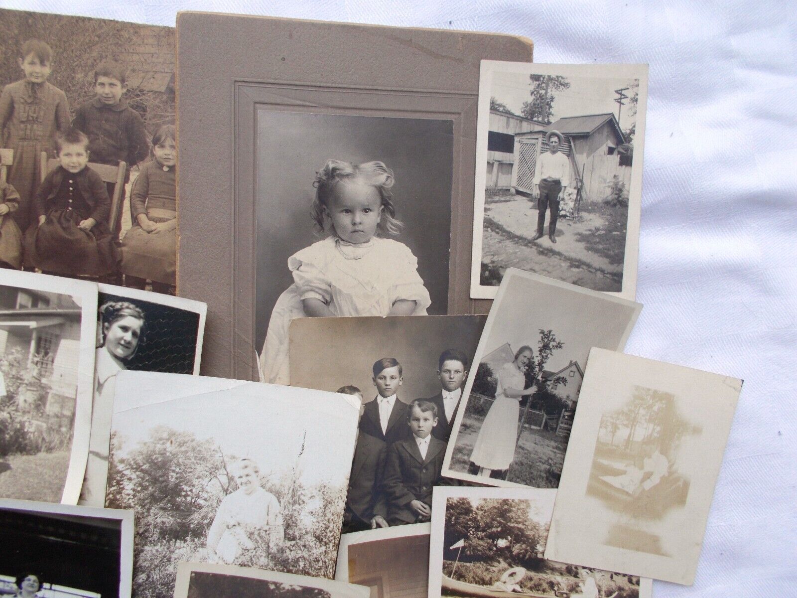 45 Antique B&W Photographs 1910's - 1920's Children