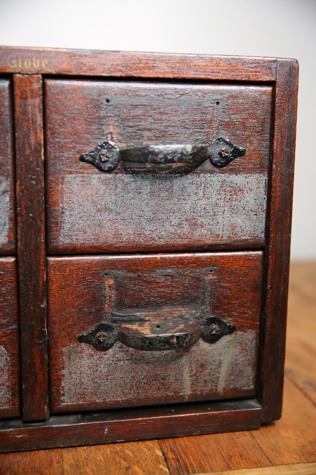 Vintage Library Card Catalog Tiger Oak Apothecary Cabinet