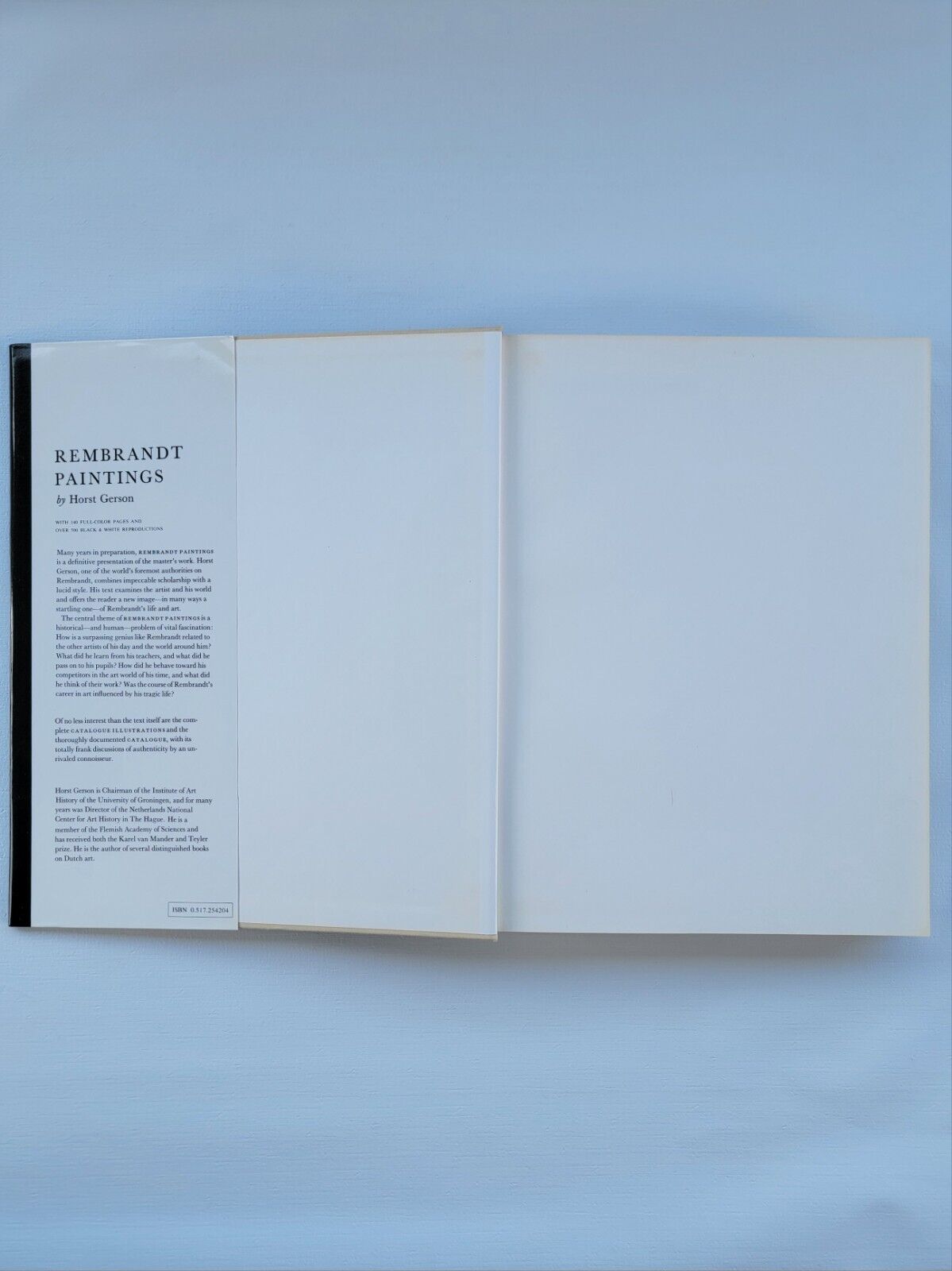 1968 REMBRANDT PAINTINGS Book by Horst Gerson