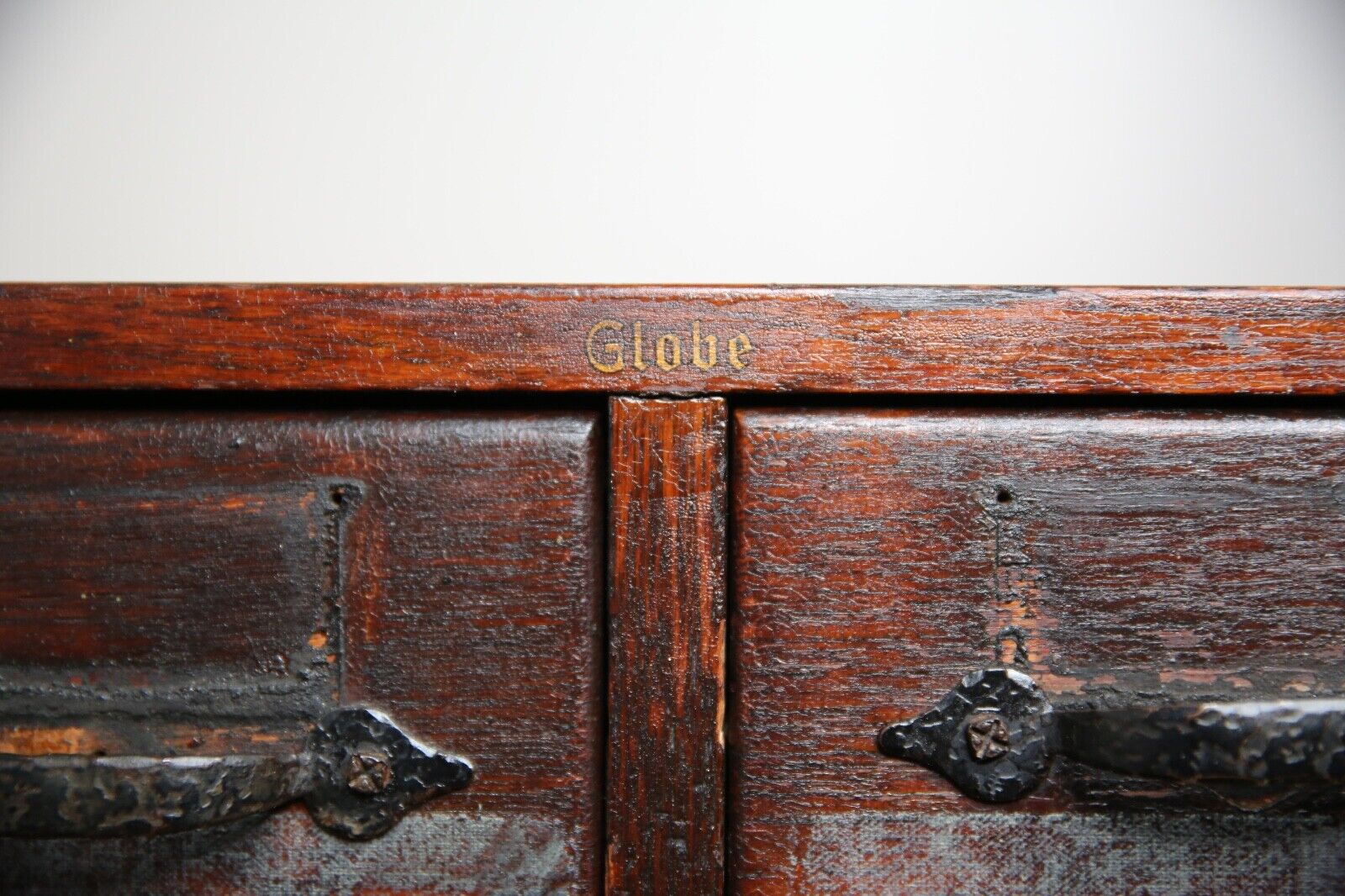 Vintage Library Card Catalog Tiger Oak Apothecary Cabinet
