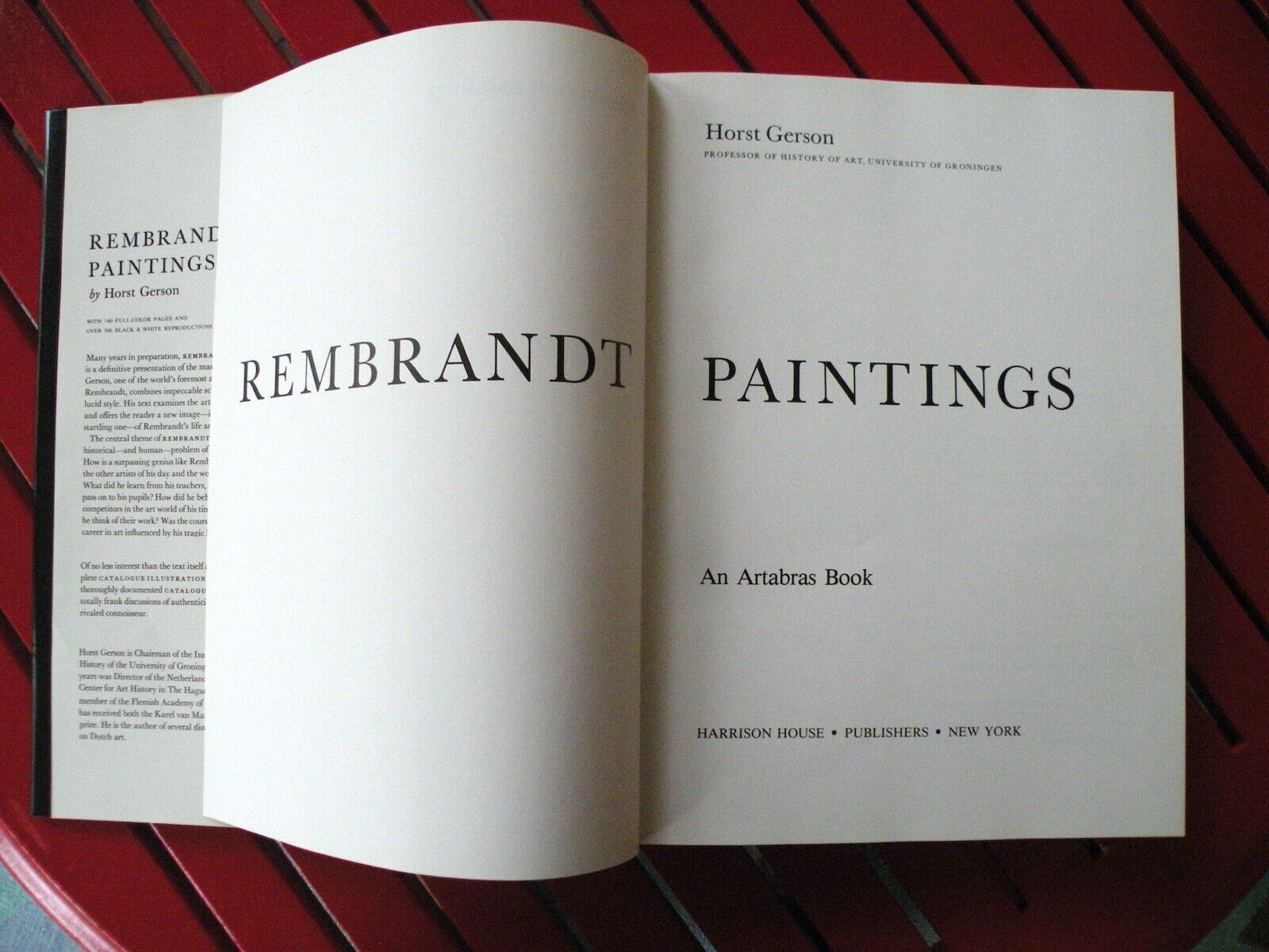 REMBRANDT PAINTINGS by Horst Gerson 1968 Hardcover