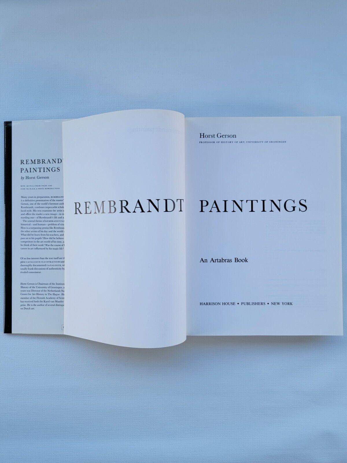 1968 REMBRANDT PAINTINGS Book by Horst Gerson