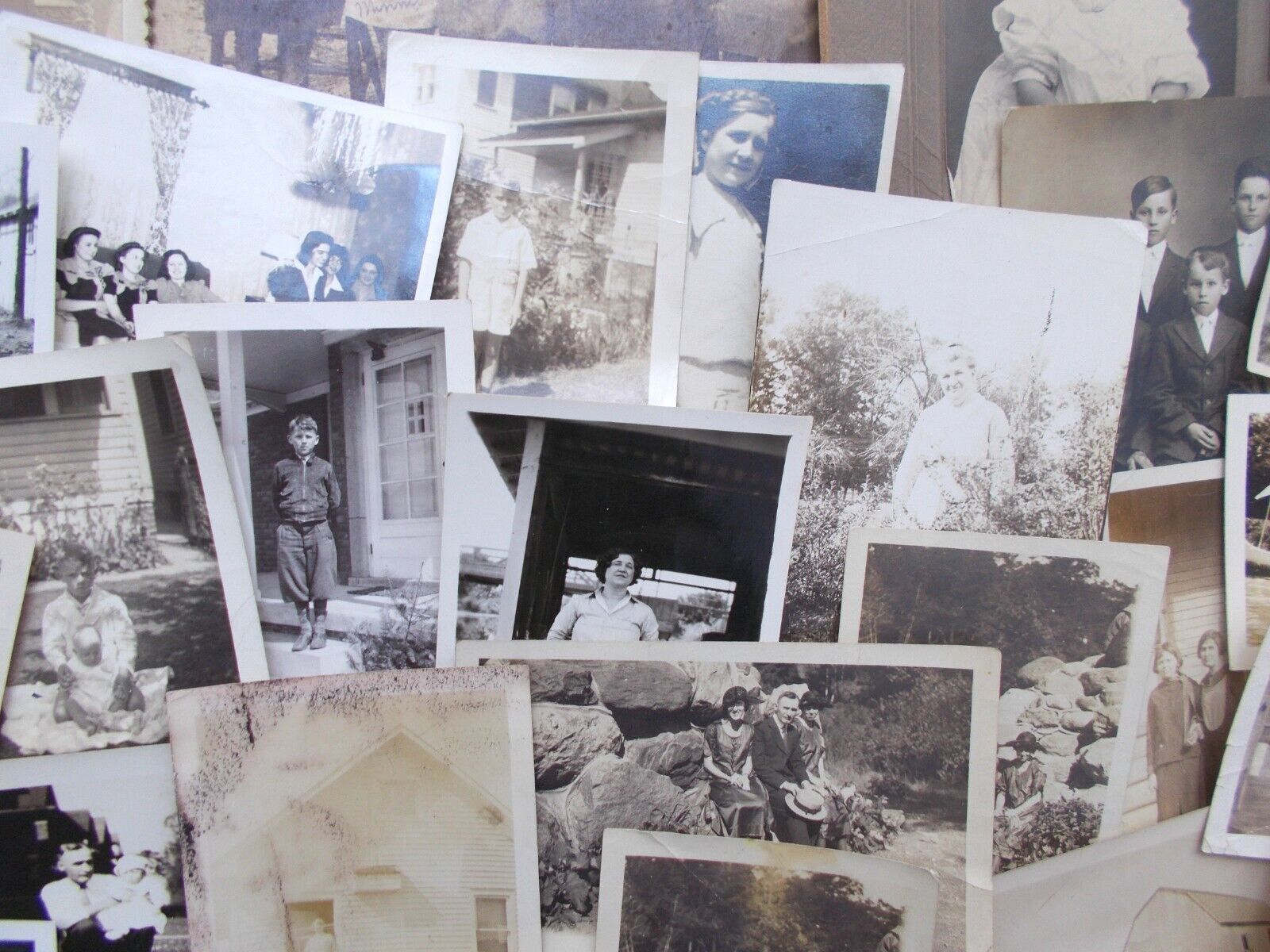 45 Antique B&W Photographs 1910's - 1920's Children