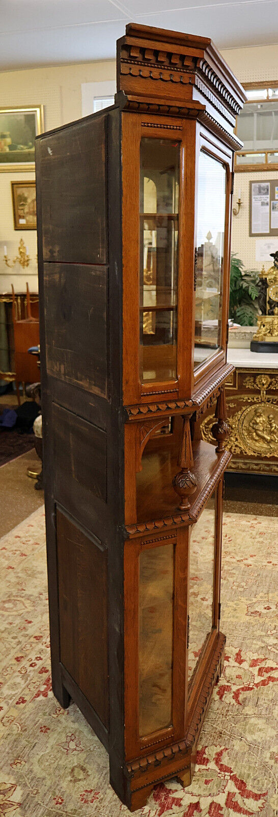 19th Century Oak Victorian Corner Cupboard - Circa 1880's