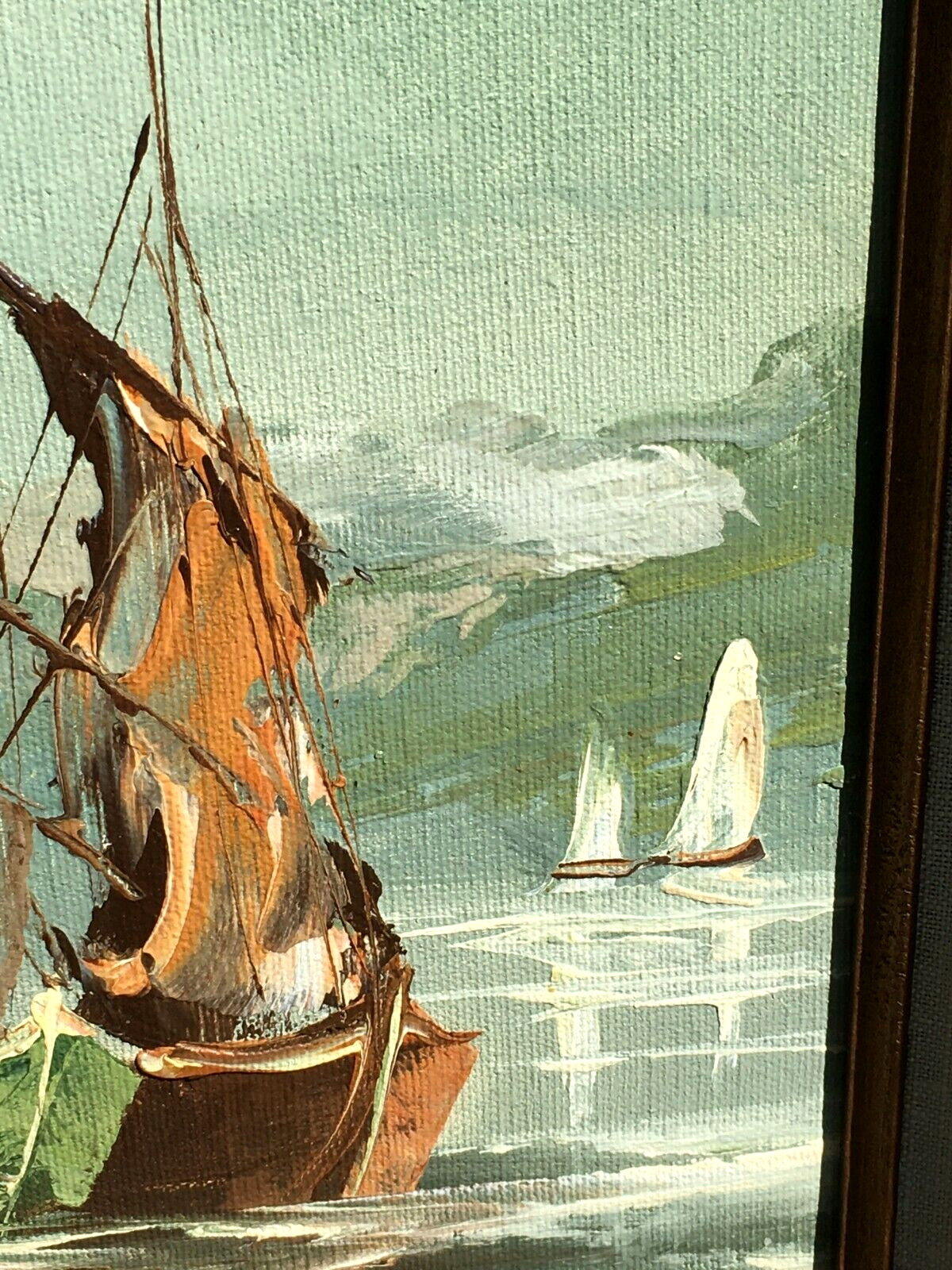OLIVIA Original Oil Painting: Nautical Harbor, 1500's Seascape