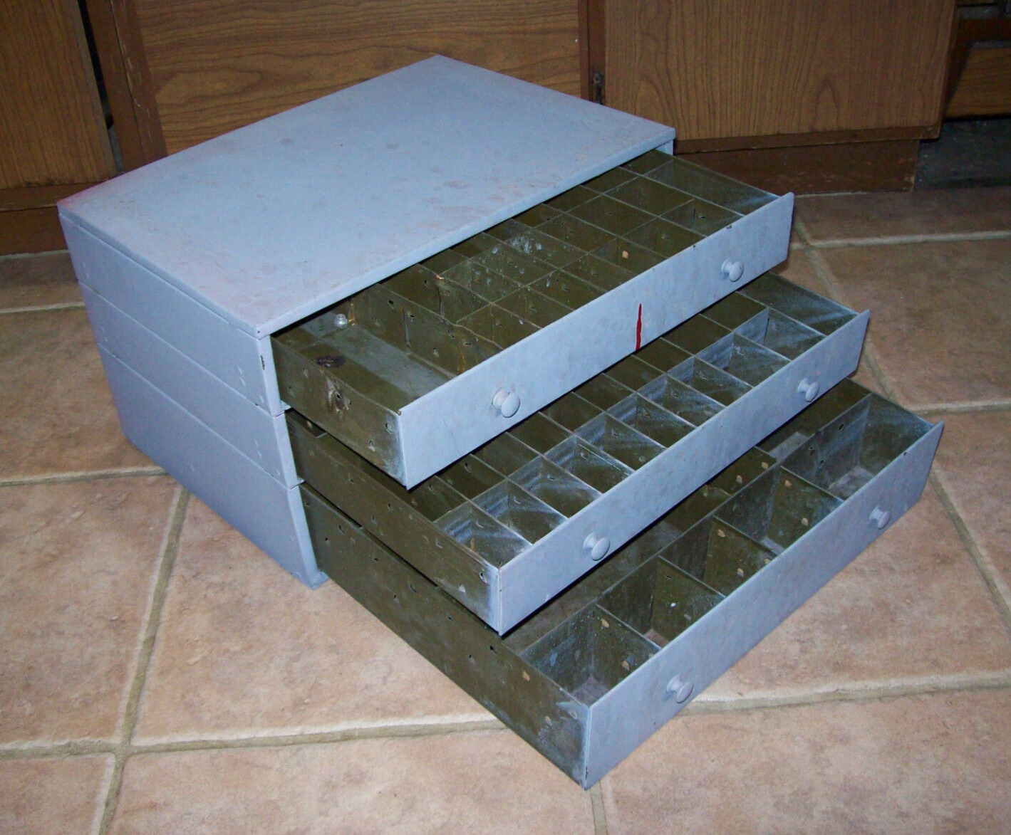 Antique Automotive Metal Cabinet from 1920-1930s