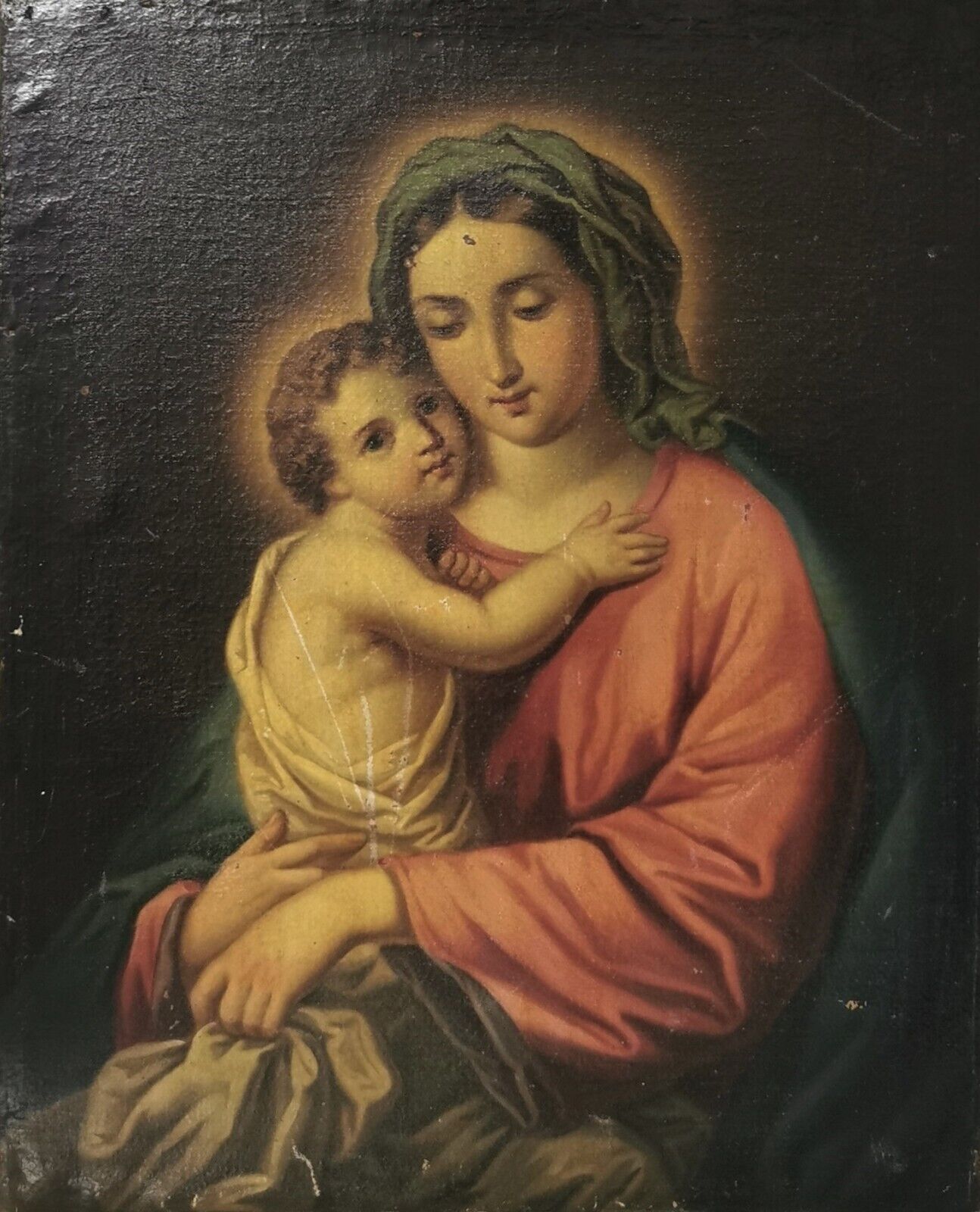 Madonna with Child Jesus 1600s-1700s Renaissance Painting