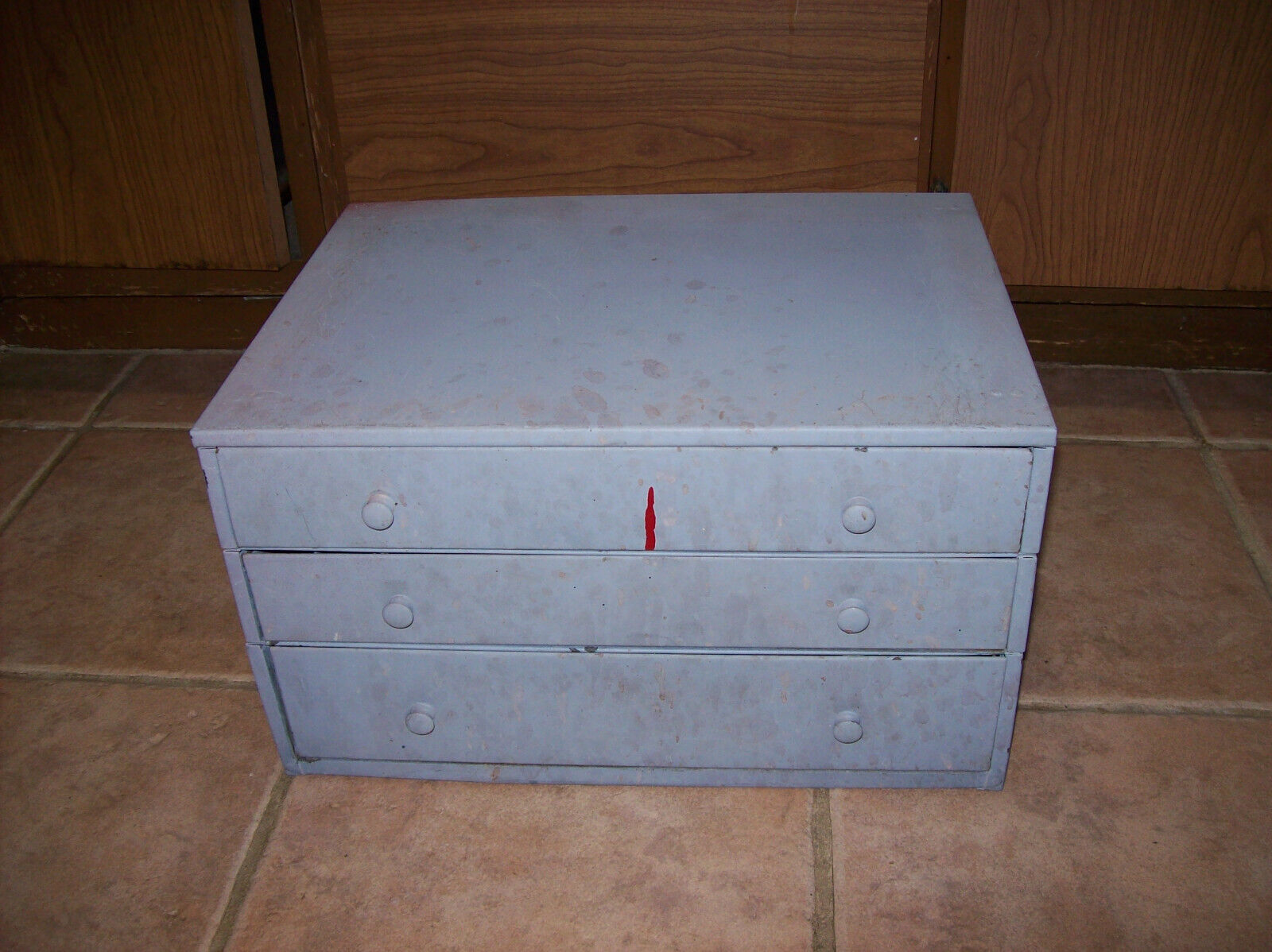 Antique Automotive Metal Cabinet from 1920-1930s
