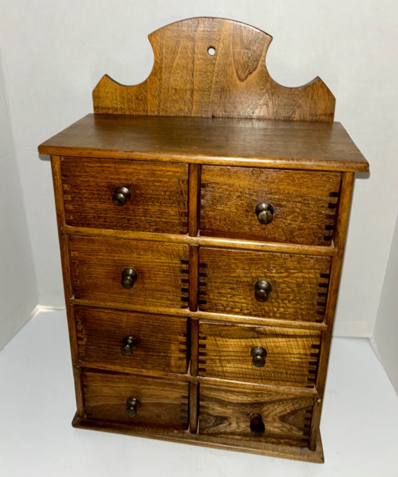 19th c. Handmade Antique Walnut Spice Cabinet