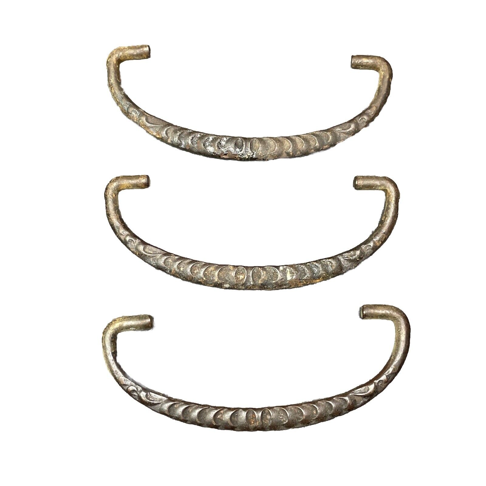 18th Century Handmade Hammered Iron Cabinet Pulls