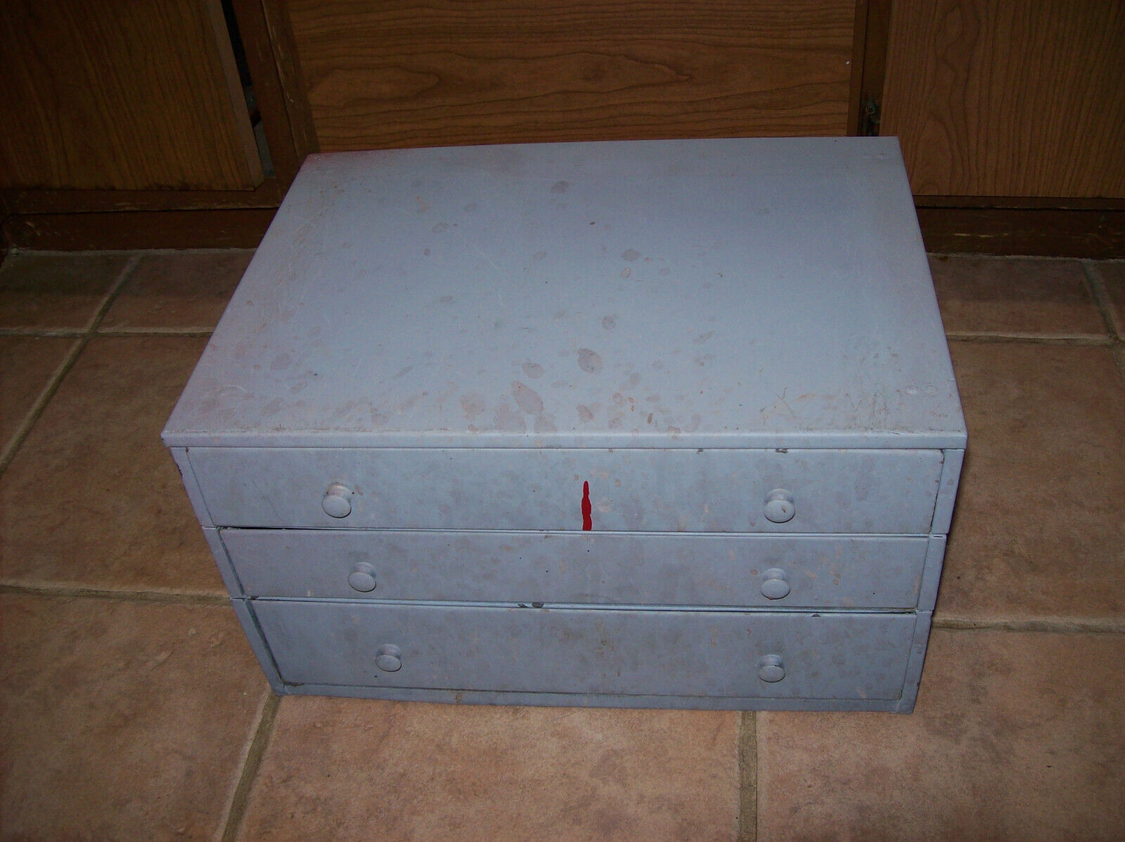 Antique Automotive Metal Cabinet from 1920-1930s