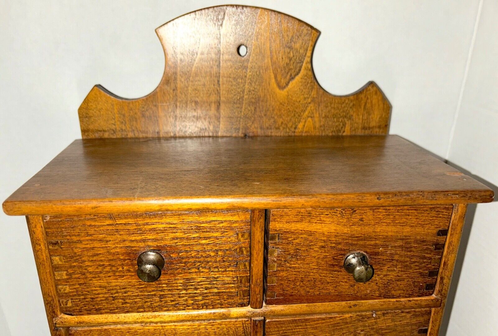 19th c. Handmade Antique Walnut Spice Cabinet