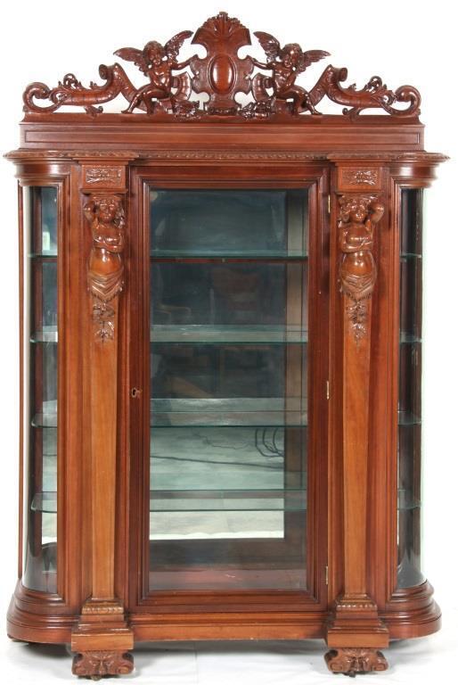 Carved Mahogany China Closet, Horner #22055