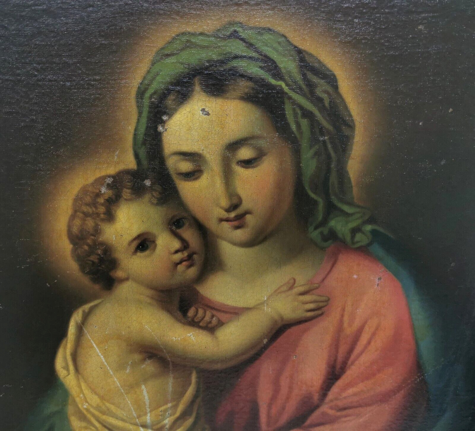 Madonna with Child Jesus 1600s-1700s Renaissance Painting
