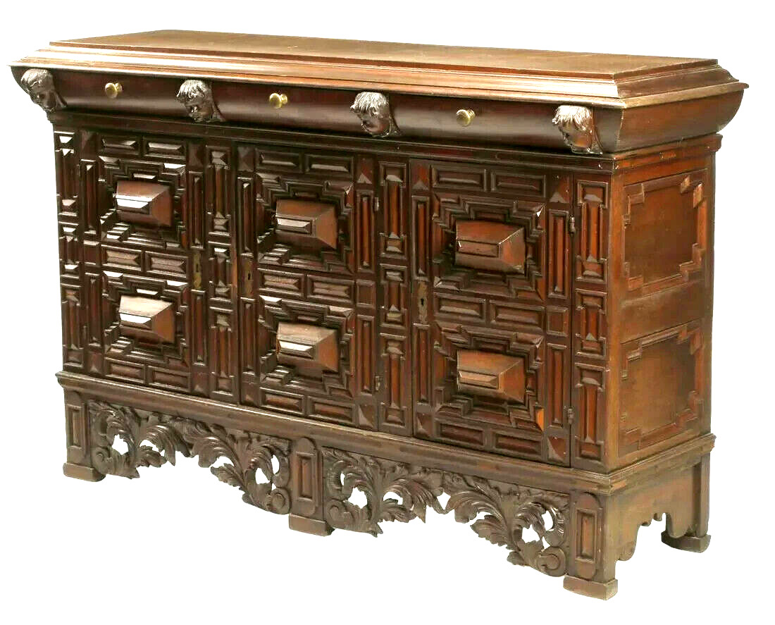 Continental Renaissance Antique Cabinet 18th Century Stunning Piece
