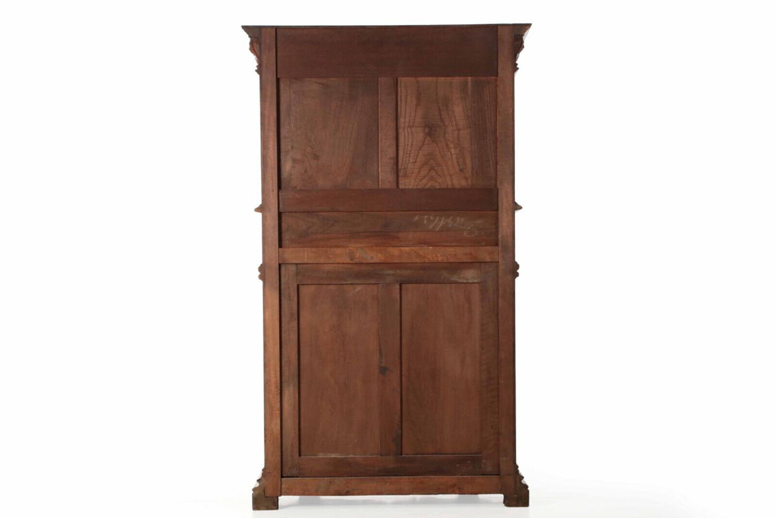 French Gothic Revival Carved Walnut Cupboard Cabinet, 1880