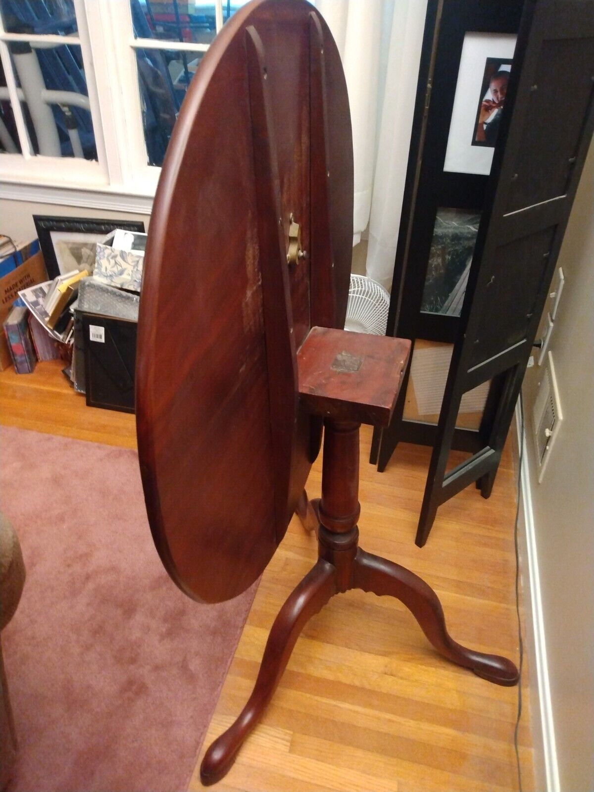 1800s Antique Mahogany Flip Top Table - Beautiful