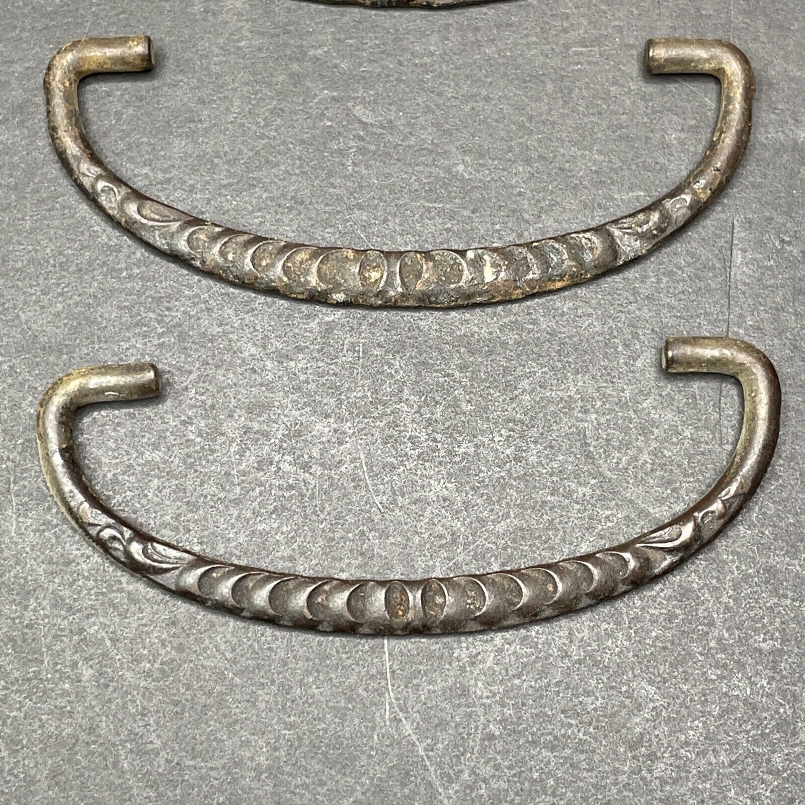 18th Century Handmade Hammered Iron Cabinet Pulls