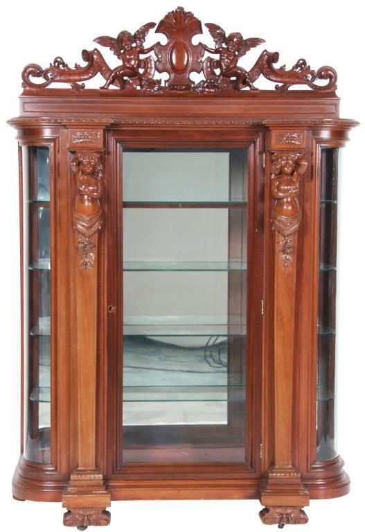 Carved Mahogany China Closet, Horner #22055