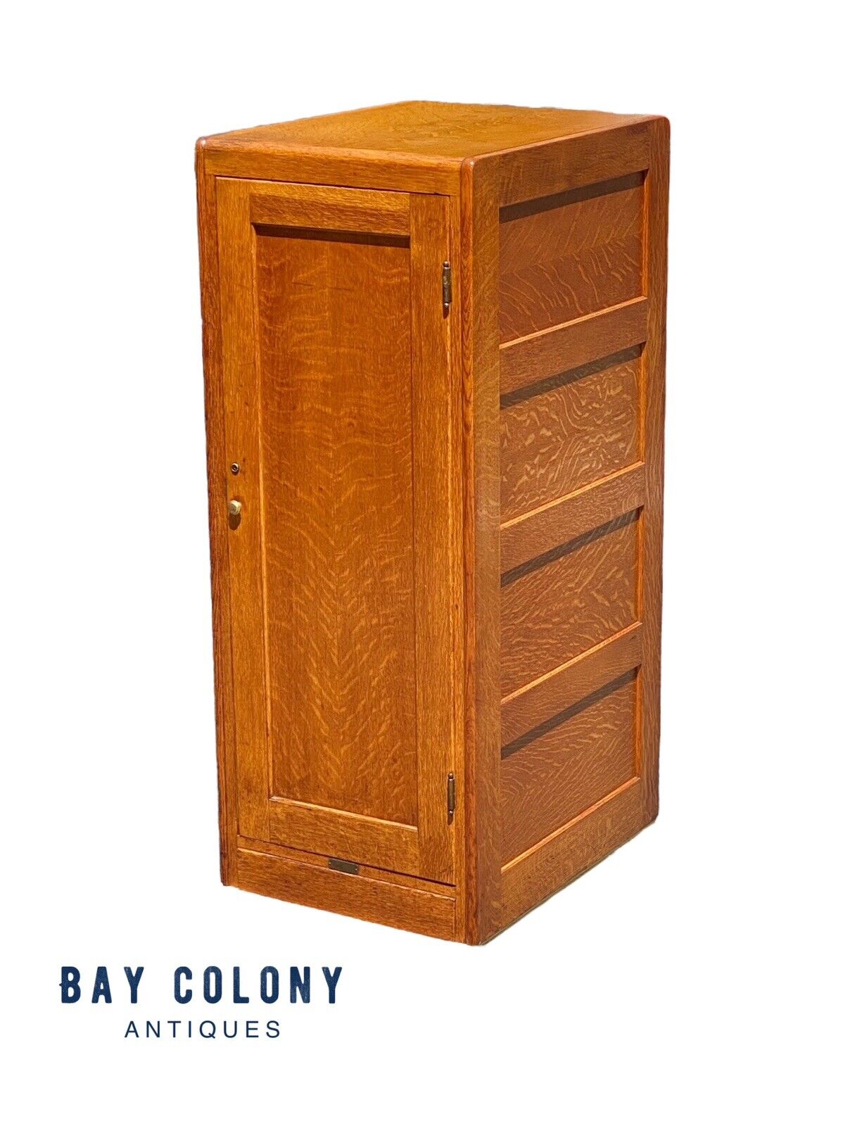 Arts & Crafts Tiger Oak Library Cabinet by Derby