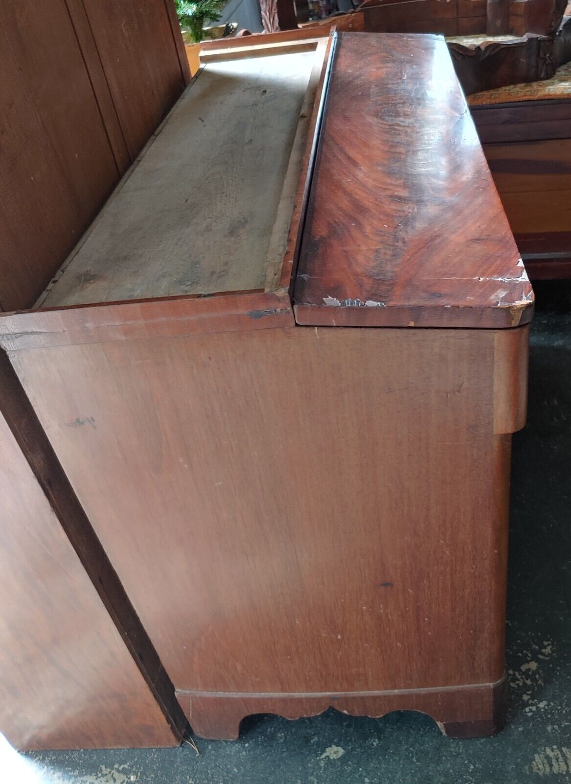 Victorian Hutch with pullout writing desk and mahogany cabinets