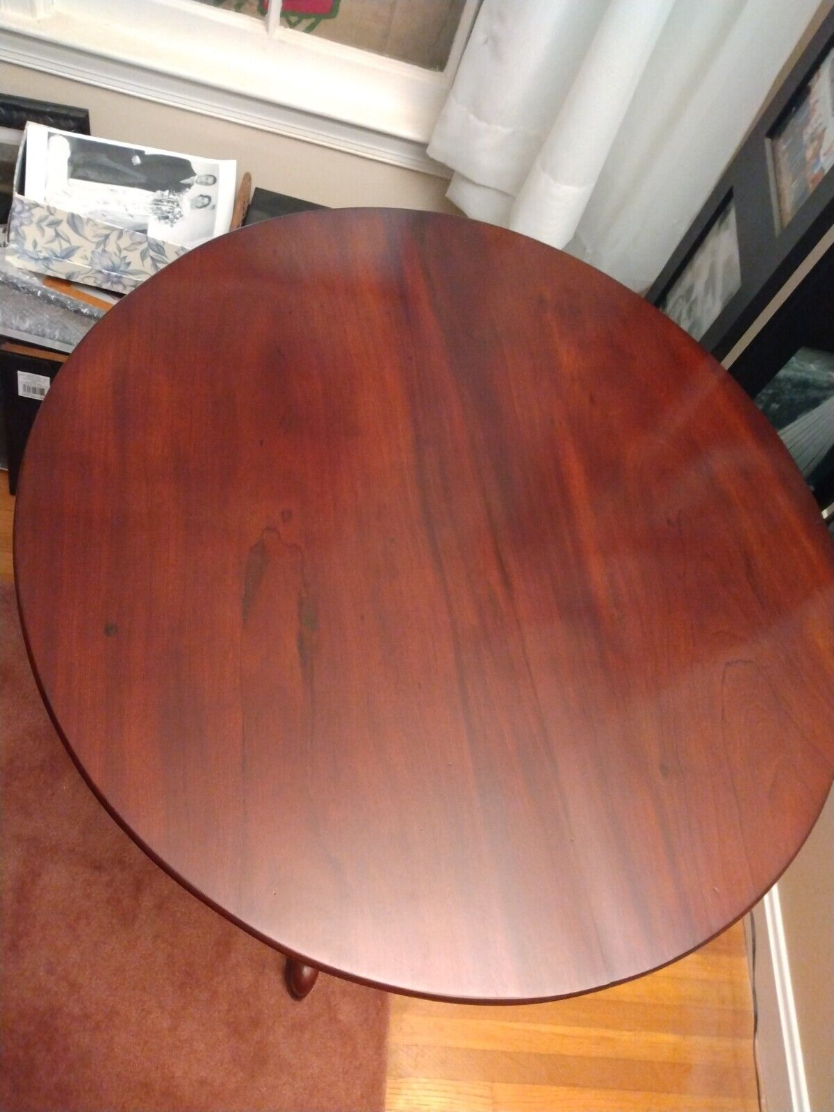 1800s Antique Mahogany Flip Top Table - Beautiful