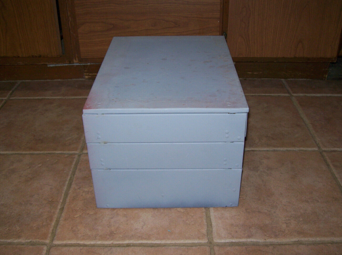 Antique Automotive Metal Cabinet from 1920-1930s