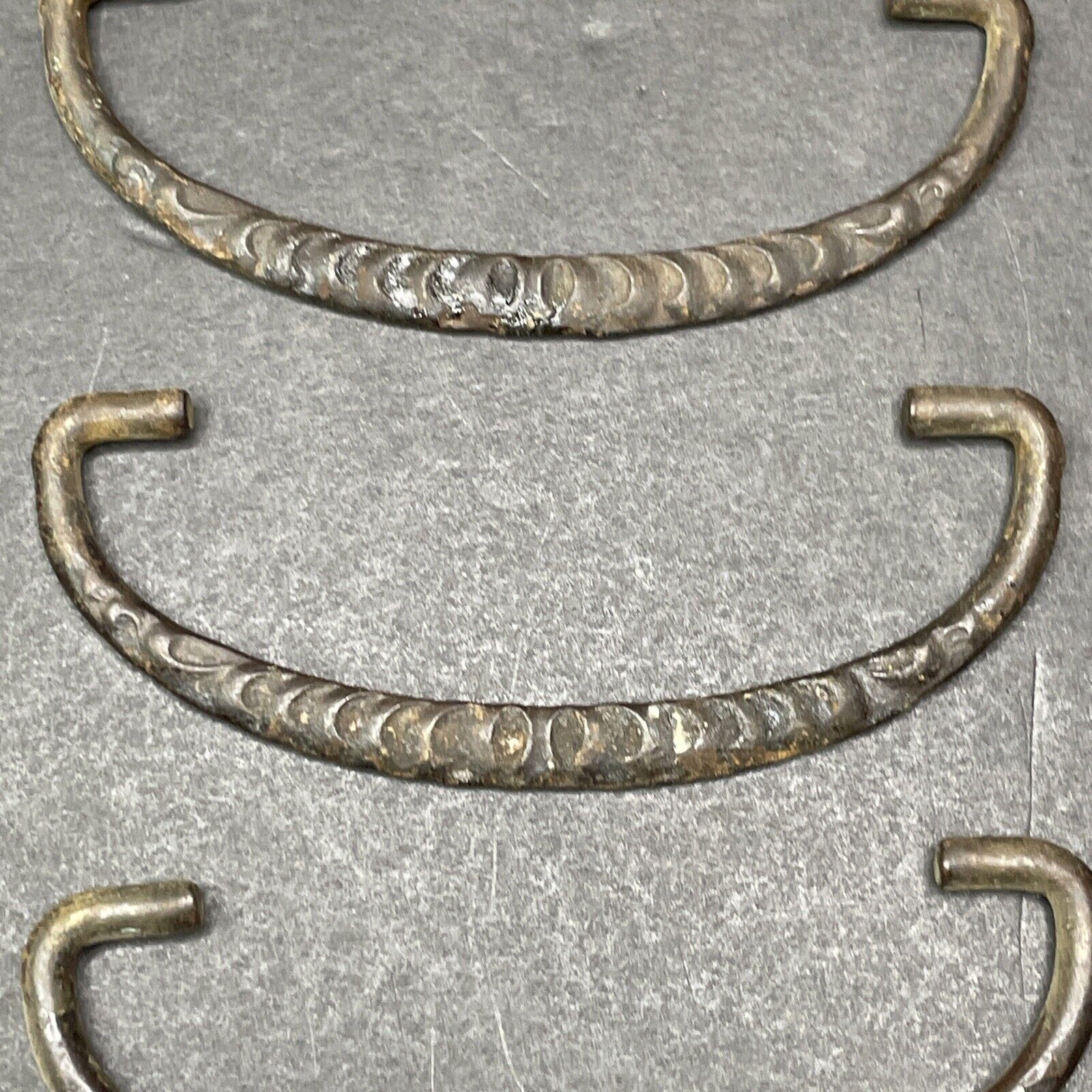 18th Century Handmade Hammered Iron Cabinet Pulls