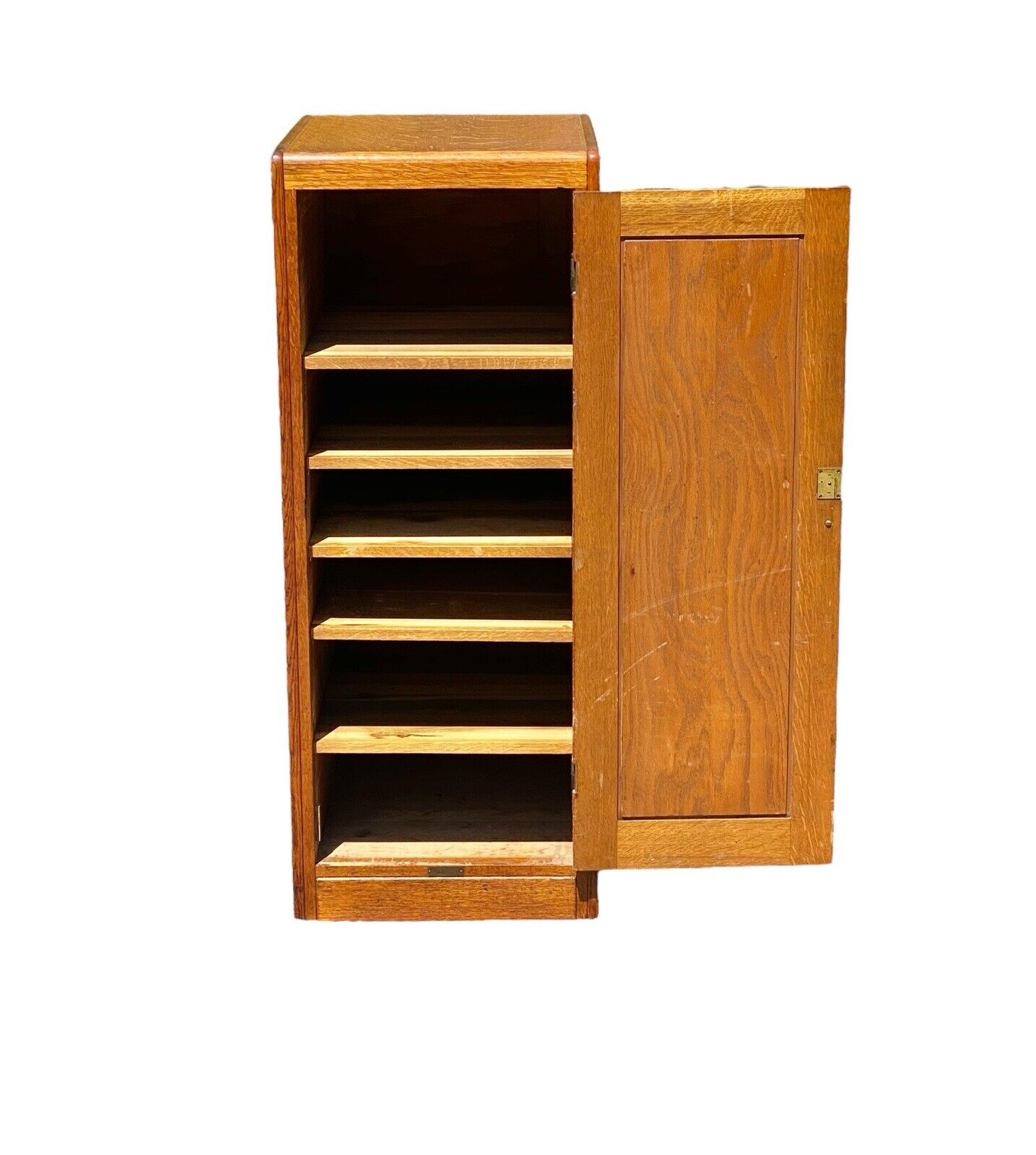 Arts & Crafts Tiger Oak Library Cabinet by Derby
