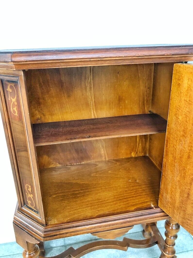French Oak Drinks Cabinet with Key, 1700s Antique