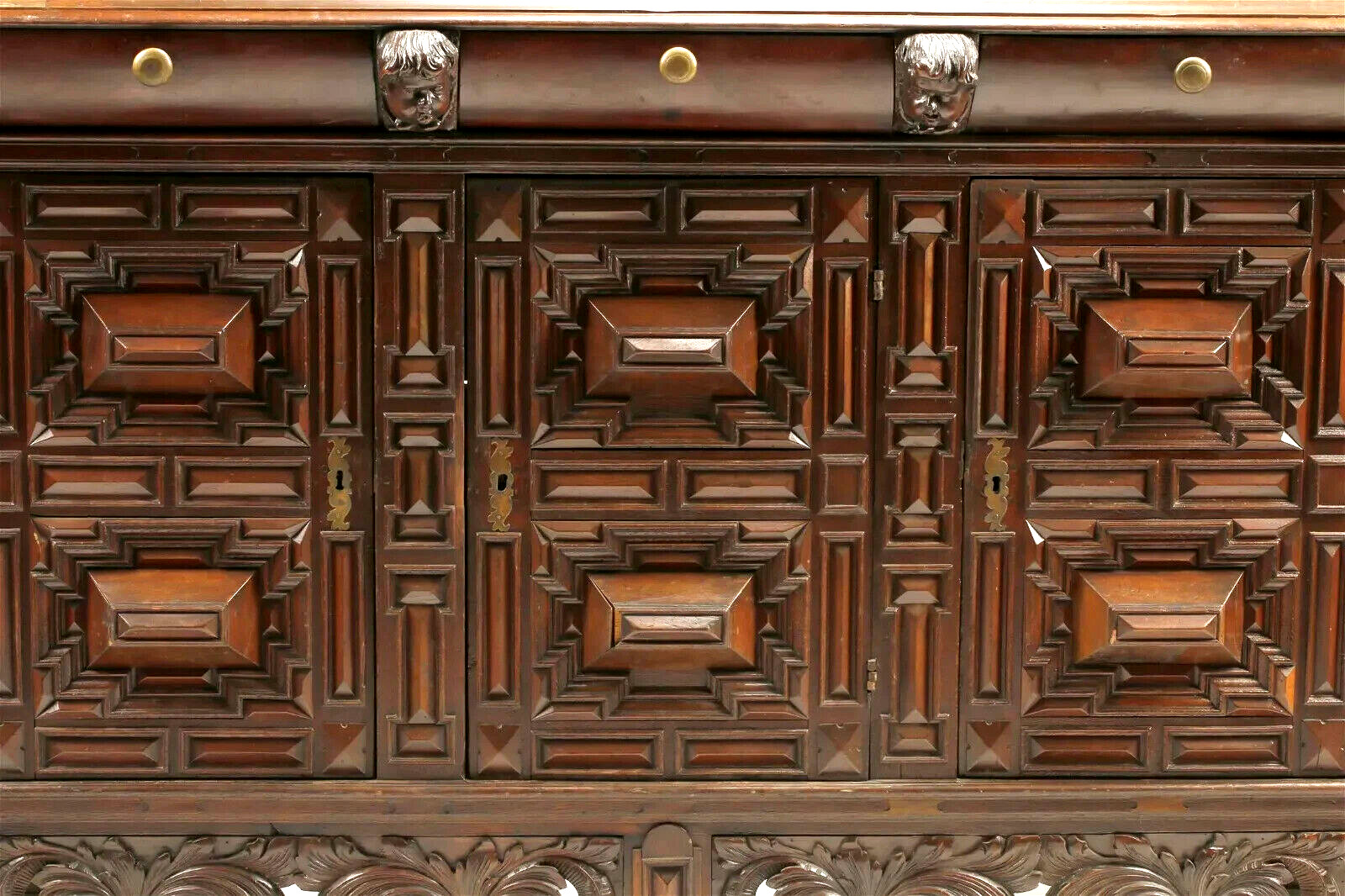 Continental Renaissance Antique Cabinet 18th Century Stunning Piece