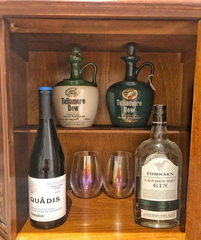 French Oak Drinks Cabinet with Key, 1700s Antique