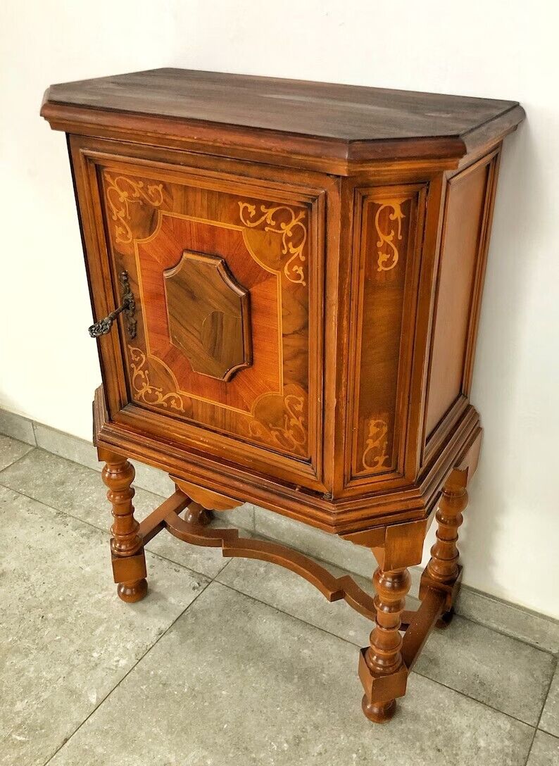 French Oak Drinks Cabinet with Key, 1700s Antique