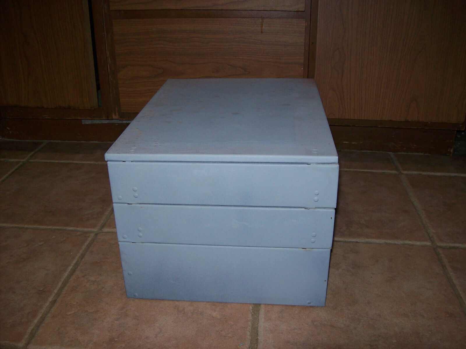 Antique Automotive Metal Cabinet from 1920-1930s