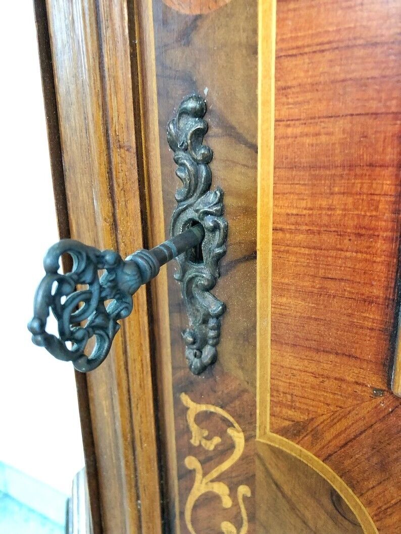 French Oak Drinks Cabinet with Key, 1700s Antique