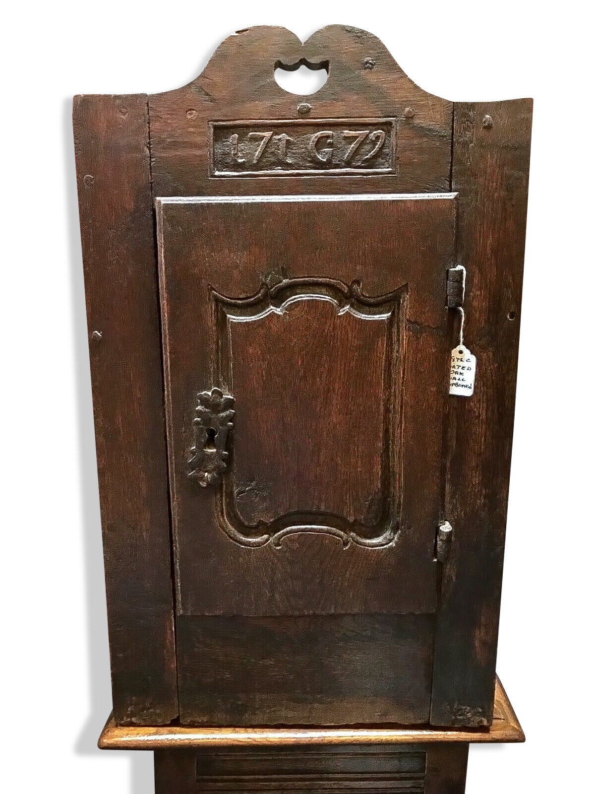 D.1779 Oak Wall Cupboard with Initialed Hardware