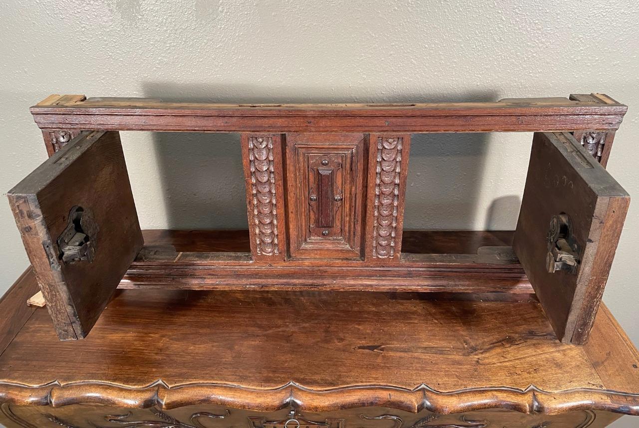 Flemish Oak Wood Cabinet with 1700's Doors & Frame