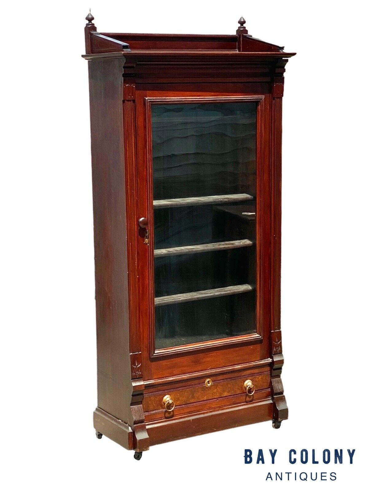 Antique Victorian Bookcases / China Cabinets with Glass Doors