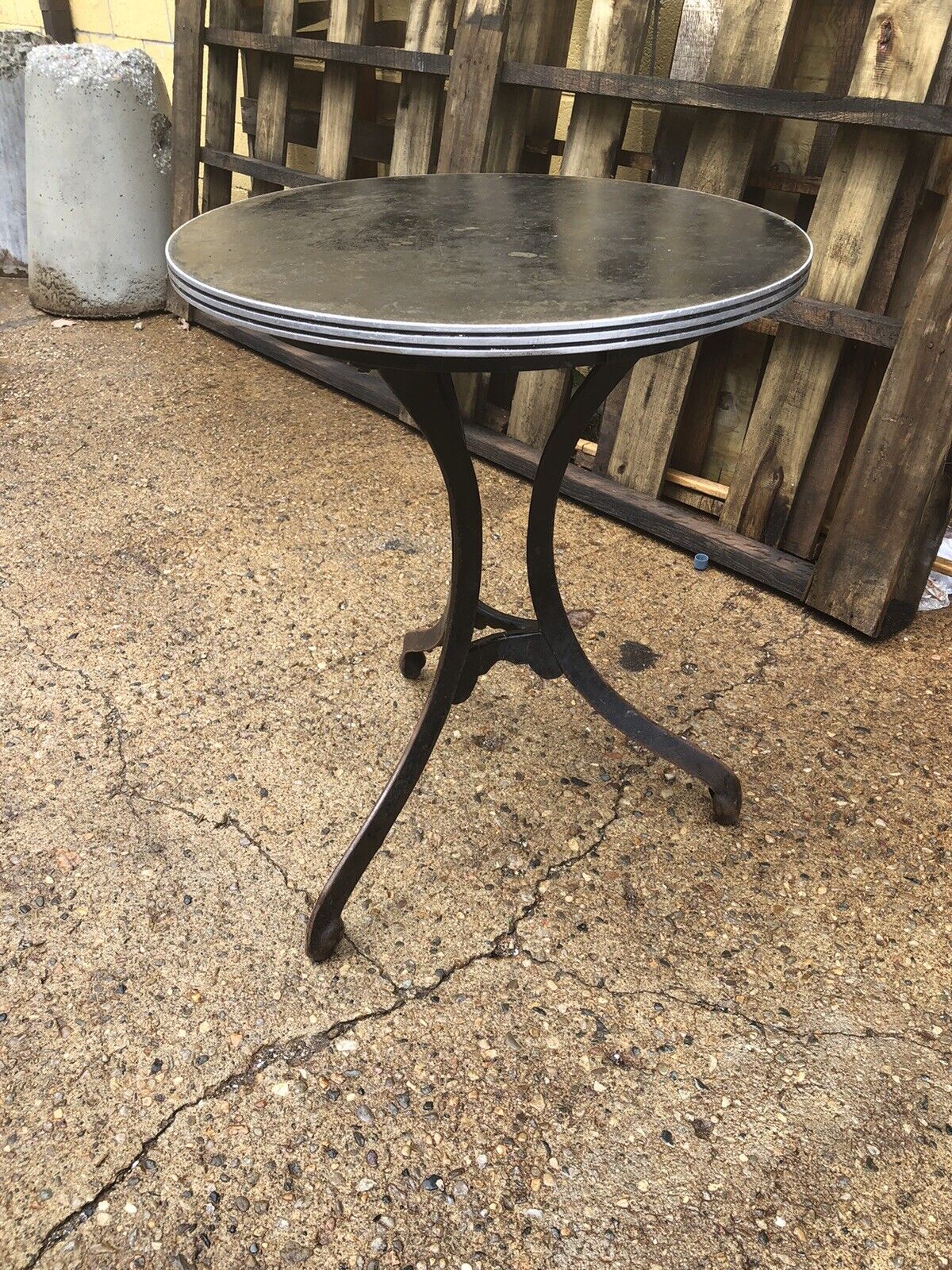 Art Deco Cafe Table by Toledo Metal Co. c.1910-1920
