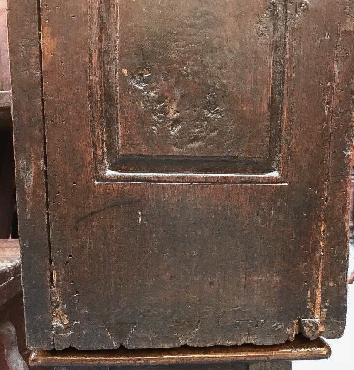 D.1779 Oak Wall Cupboard with Initialed Hardware