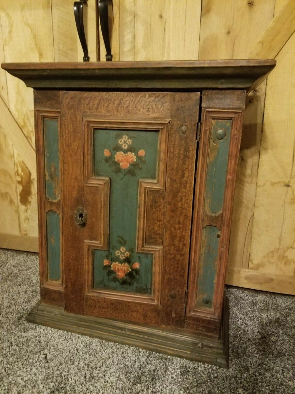 Late 1700's European Vanity, Cabinet or Cupboard with Key