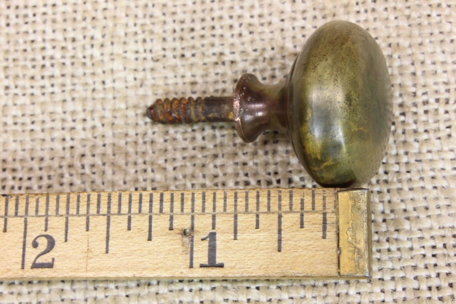 1" Vintage Brass Cabinet Door Knob Drawer Pull