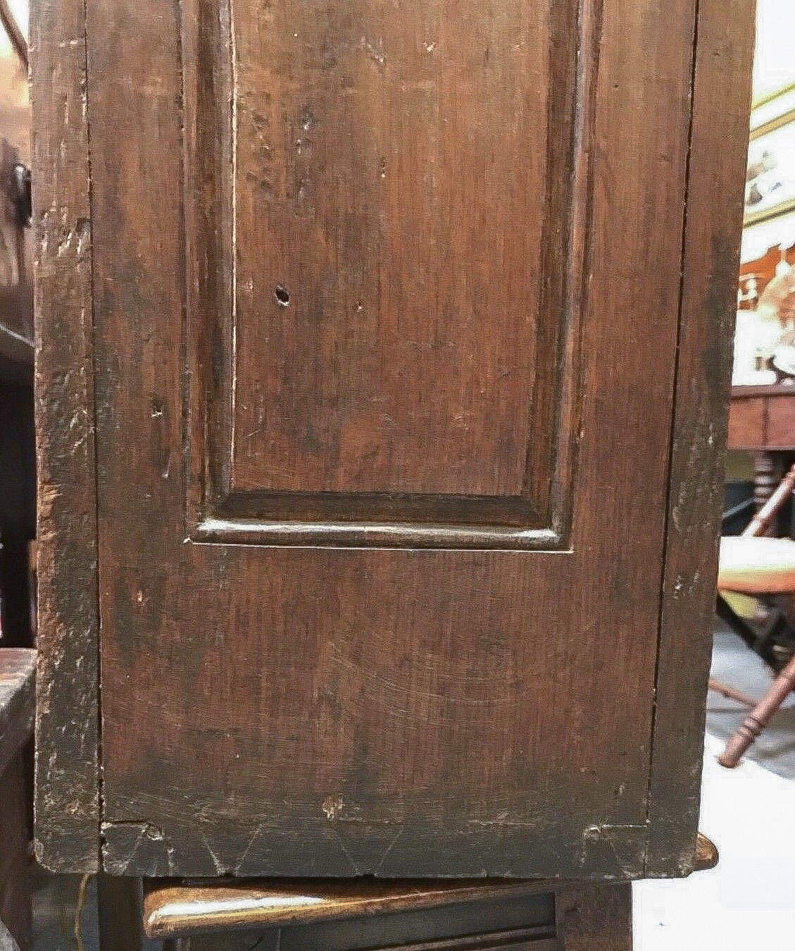 D.1779 Oak Wall Cupboard with Initialed Hardware