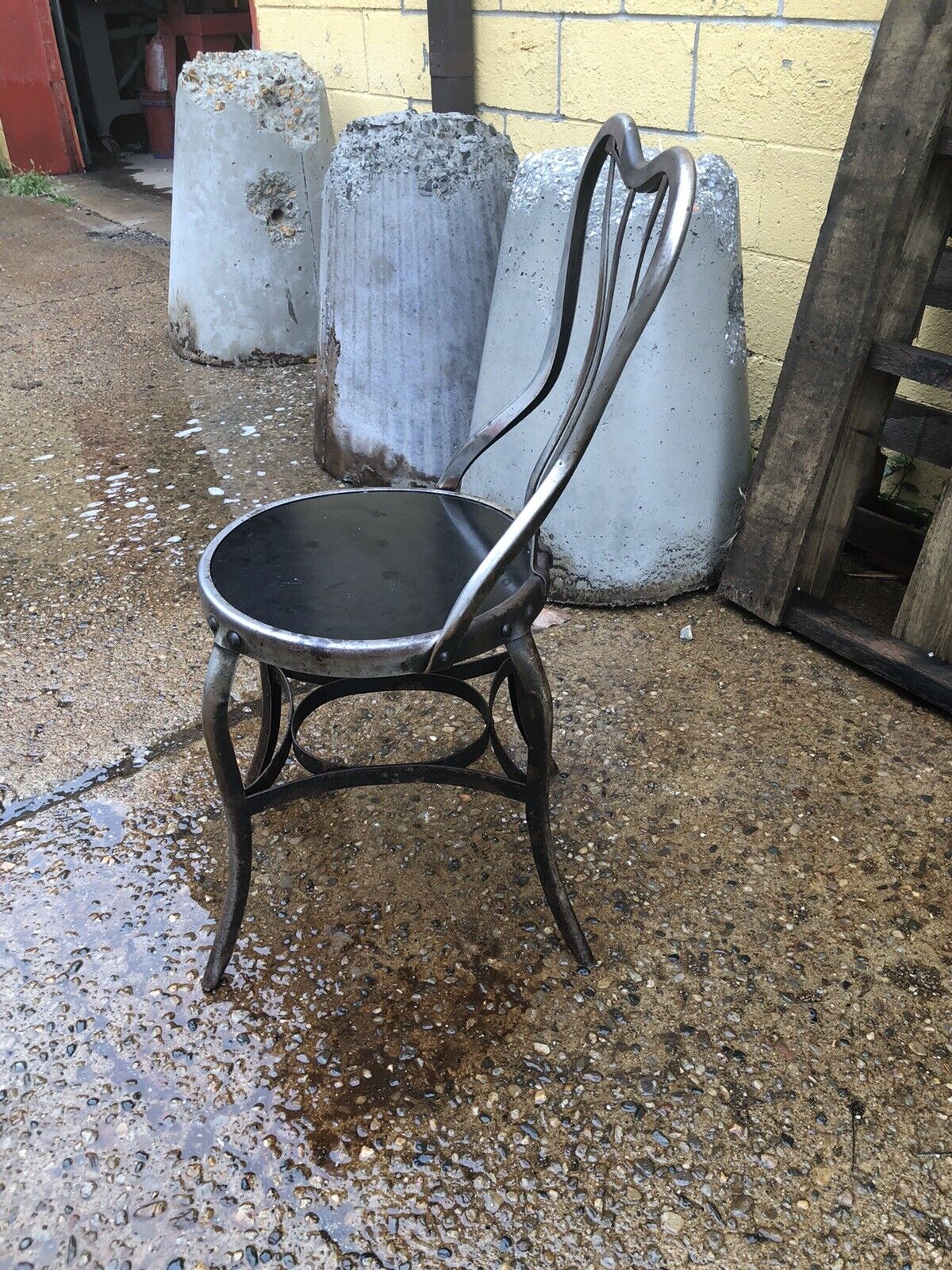 Art Deco Cafe Table by Toledo Metal Co. c.1910-1920