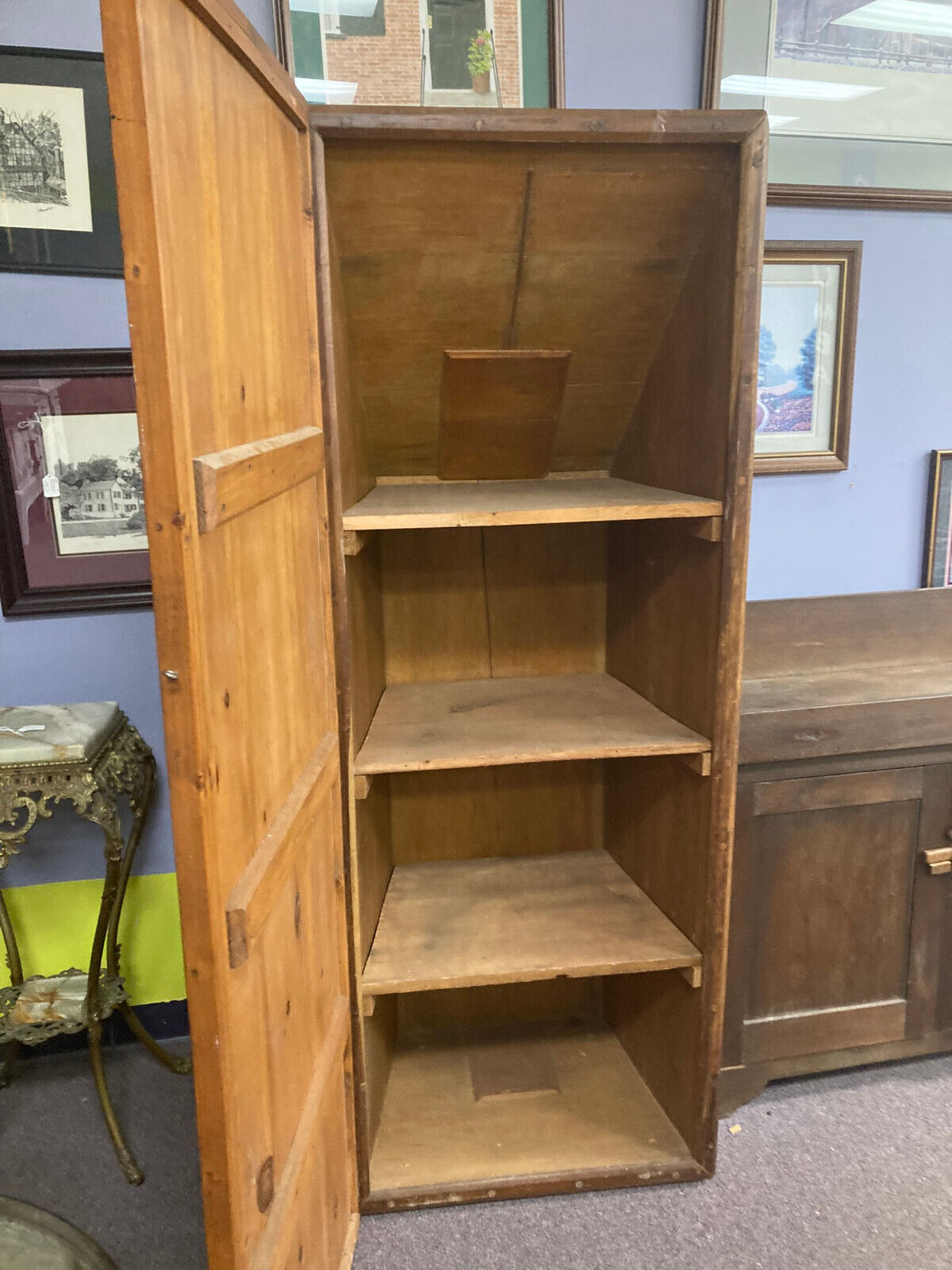 1700s antique jelly/vegetable cupboard with pegged joints