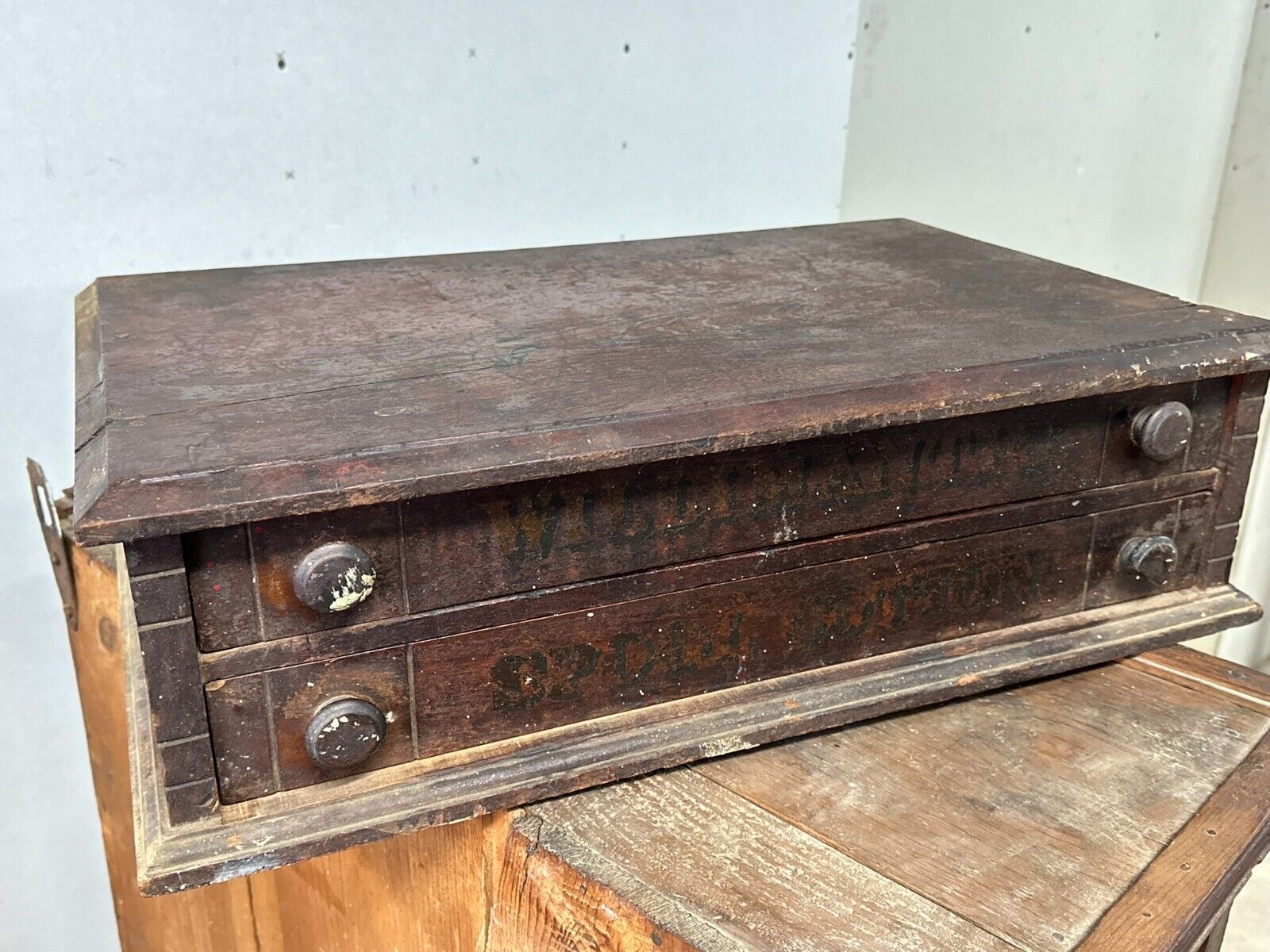 Victorian walnut spool cabinet - Restoration project