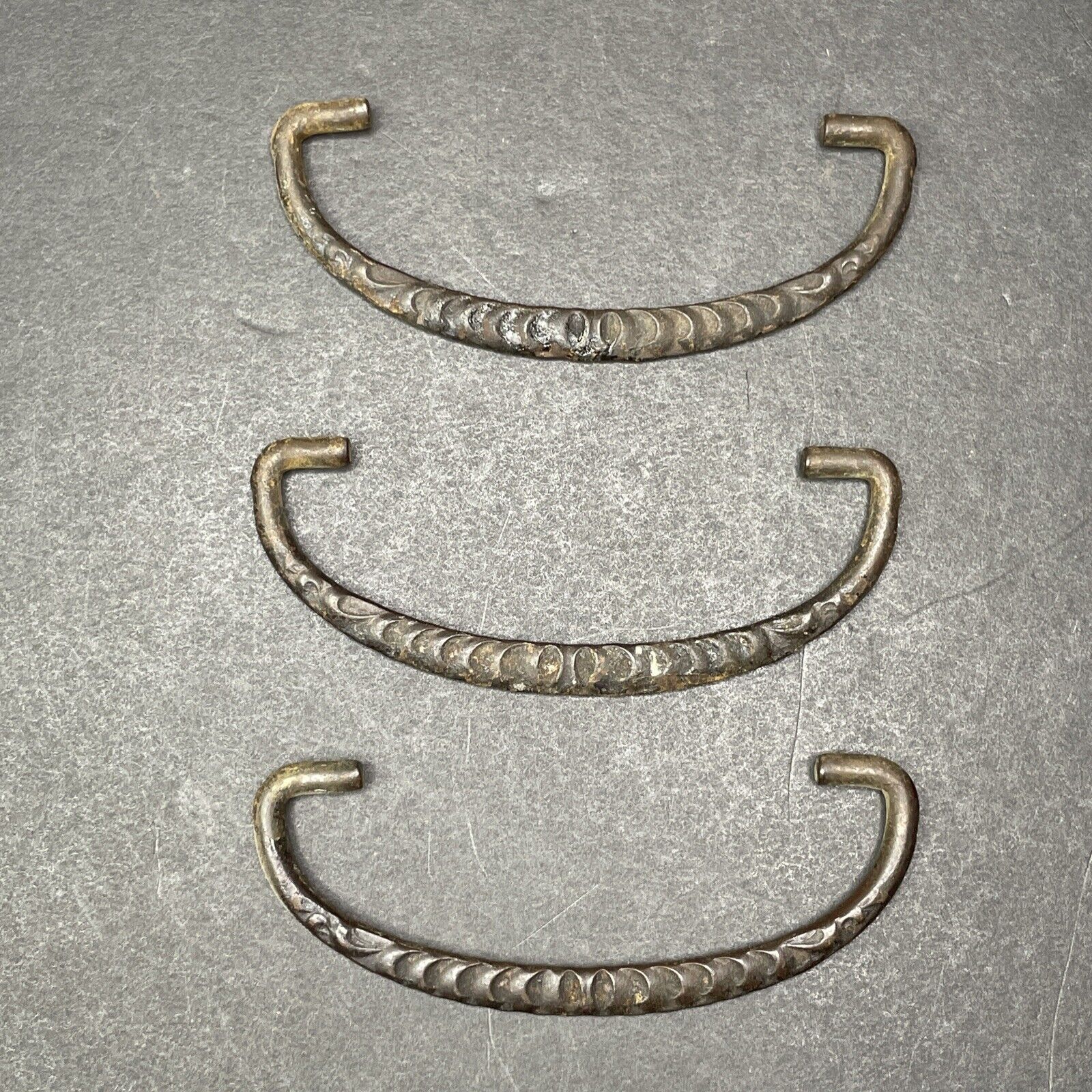 18th Century Handmade Hammered Iron Cabinet Pulls