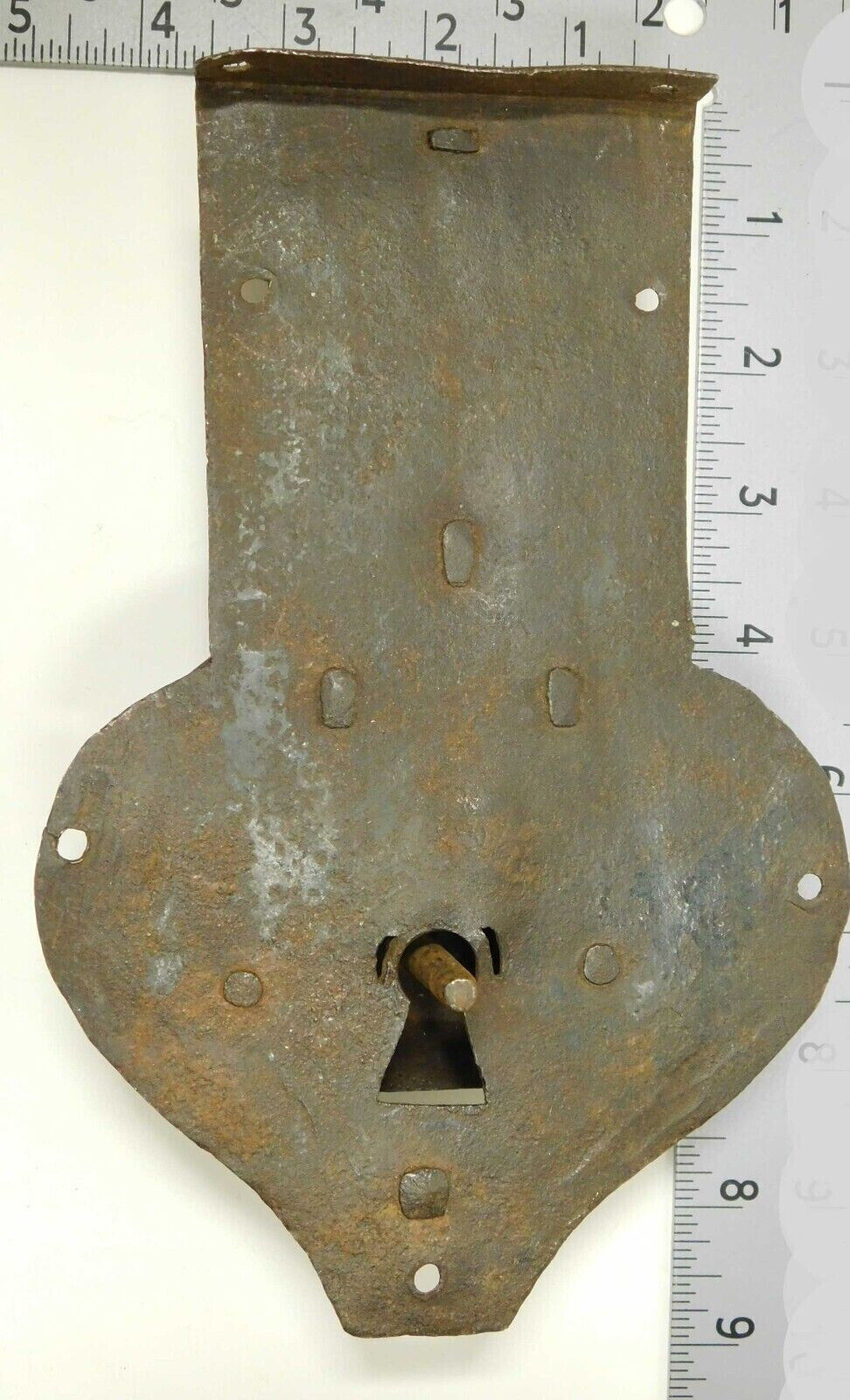 1700's Large Wrought Iron Chest Grab Lock Working