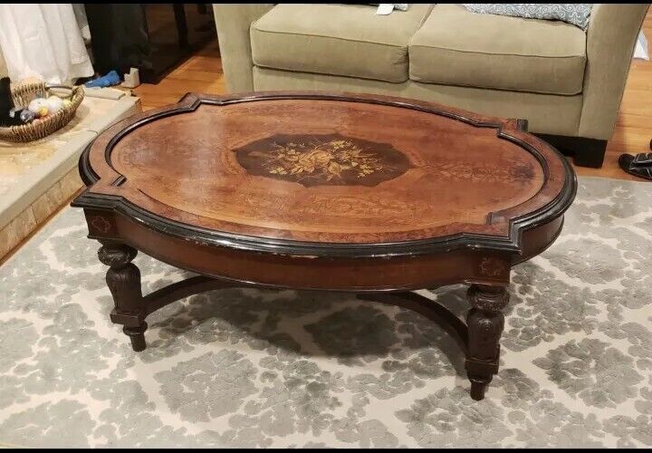 Victorian center table in an antique style