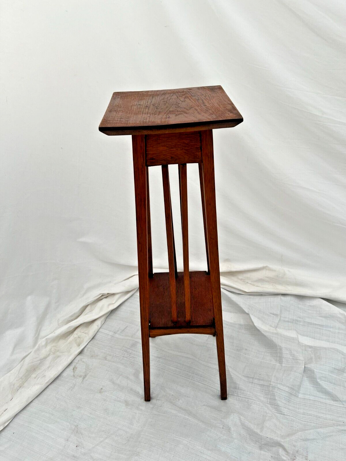 Solid Oak Arts and Crafts Plant Stand Table